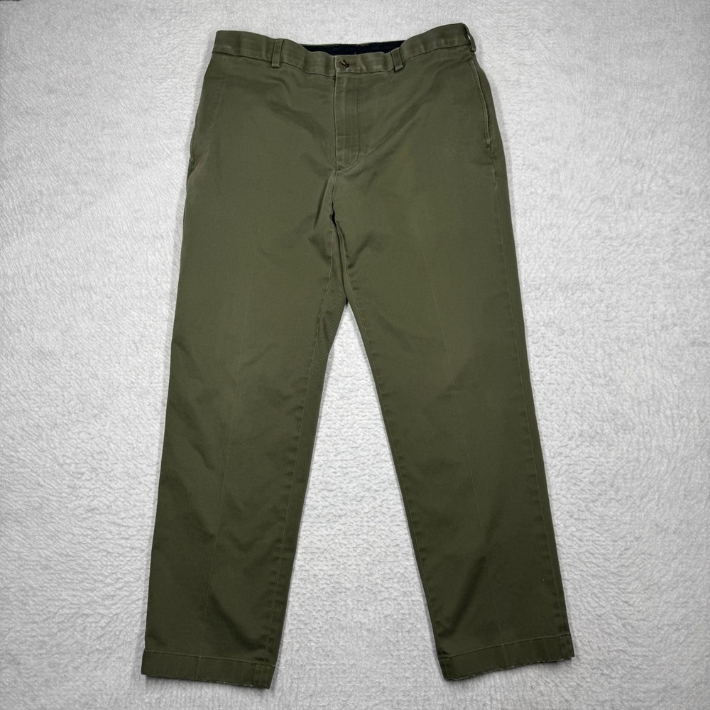 Brooks Brothers Advantage Chino Stretch Pants Clark Green Men's Size 36x30